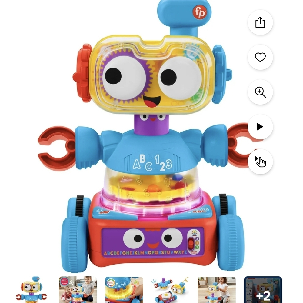 Fisher-Price Colorful Learning Robot with Blue and Red